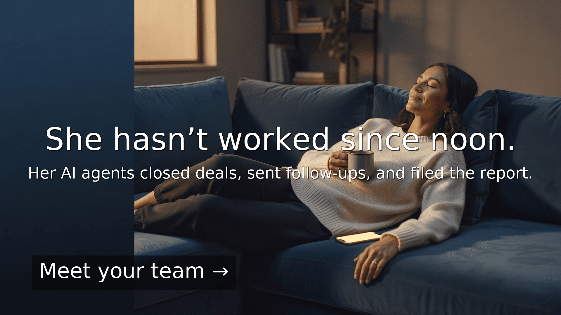 Generated end-to-end by AGAS itself — copy, layout, art direction, composition. Same pipeline you get on day one.